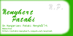 menyhert pataki business card